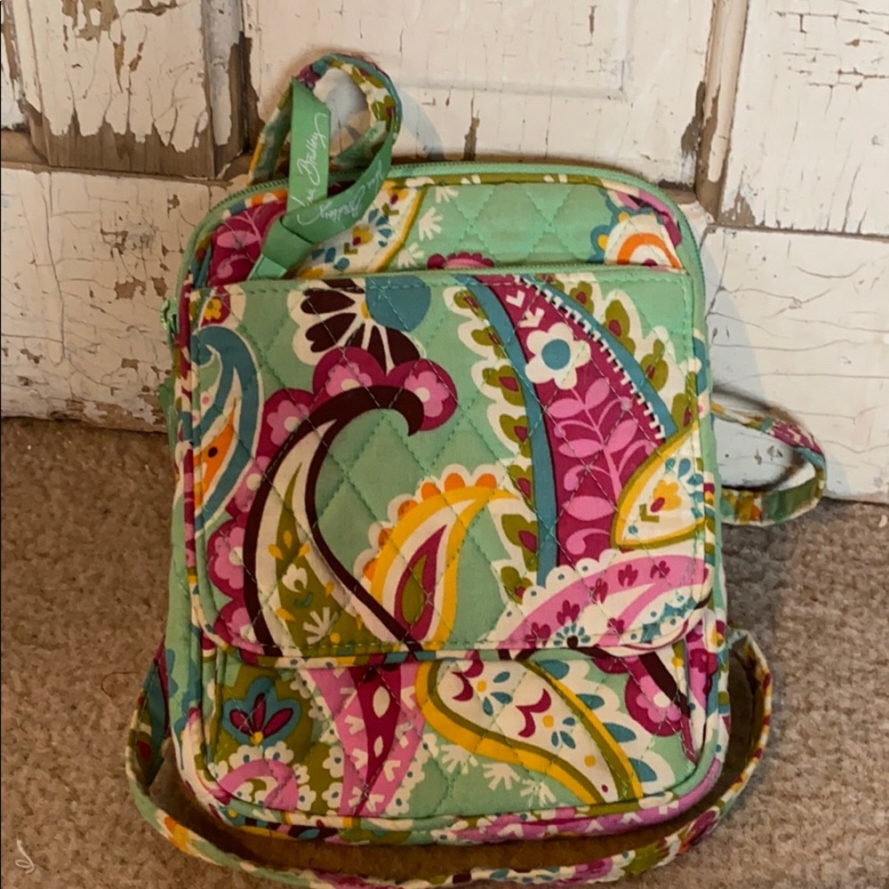 Vera Bradley Crossbody Mint Bag clean inside